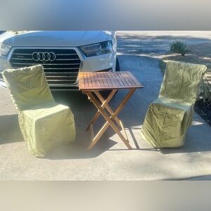 Pottery Barn Cotton Twill Fabric in Light Green  Set of Four (4) Chair Covers